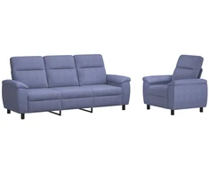 Sofa Sofos komplektas 2 vnt. Džinsinės mėlynos Audinys