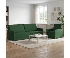 Sofa Sofos komplektas 2 vnt. Džiunglių žalia Kordūrinis audinys