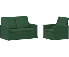 Sofa Sofos komplektas 2 vnt. Džiunglių žalia Kordūrinis audinys