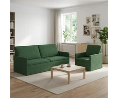 Sofa Sofos komplektas 2 vnt. Džiunglių žalia Kordūrinis audinys
