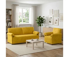 Sofa Sofos komplektas 2 vnt. Geltona Aksomas