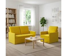 Sofa Sofos komplektas 2 vnt. Geltona Aksomas