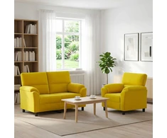 Sofa Sofos komplektas 2 vnt. Geltona Aksomas