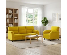Sofa Sofos komplektas 2 vnt. Geltona Aksomas