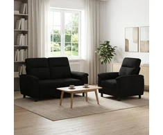 Sofa Sofos komplektas 2 vnt. Juoda Audinys