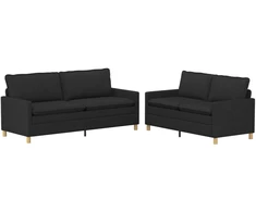Sofa Sofos komplektas 2 vnt. Juoda Audinys
