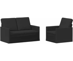 Sofa Sofos komplektas 2 vnt. Juoda Audinys