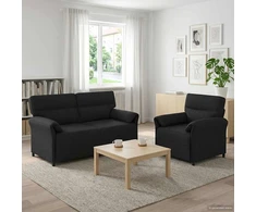 Sofa Sofos komplektas 2 vnt. Juoda Audinys
