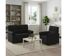 Sofa Sofos komplektas 2 vnt. Juoda Audinys