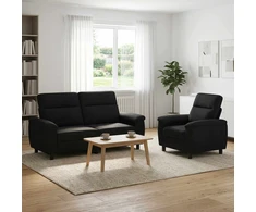 Sofa Sofos komplektas 2 vnt. Juoda Audinys