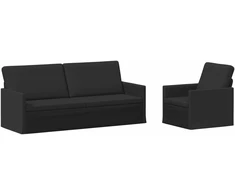 Sofa Sofos komplektas 2 vnt. Juoda Audinys