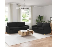 Sofa Sofos komplektas 2 vnt. Juoda Audinys