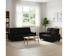 Sofa Sofos komplektas 2 vnt. Juoda Audinys