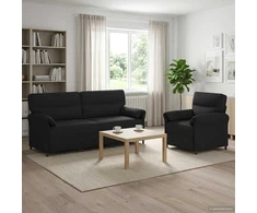 Sofa Sofos komplektas 2 vnt. Juoda Audinys