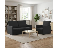 Sofa Sofos komplektas 2 vnt. Juoda Audinys