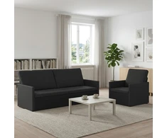 Sofa Sofos komplektas 2 vnt. Juoda Audinys