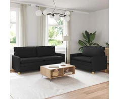 Sofa Sofos komplektas 2 vnt. Juoda Audinys