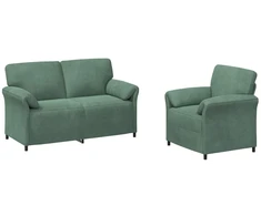Sofa Sofos komplektas 2 vnt. Jūrinė žalia Aksomas
