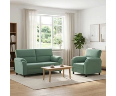 Sofa Sofos komplektas 2 vnt. Jūrinė žalia Aksomas