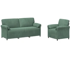 Sofa Sofos komplektas 2 vnt. Jūrinė žalia Aksomas
