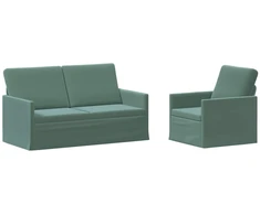 Sofa Sofos komplektas 2 vnt. Jūrinė žalia Aksomas