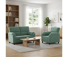 Sofa Sofos komplektas 2 vnt. Jūrinė žalia Aksomas