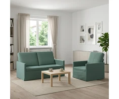 Sofa Sofos komplektas 2 vnt. Jūrinė žalia Aksomas