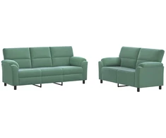 Sofa Sofos komplektas 2 vnt. Jūrinė žalia Aksomas