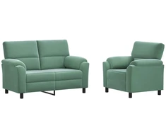 Sofa Sofos komplektas 2 vnt. Jūrinė žalia Aksomas