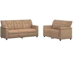 Sofa Sofos komplektas 2 vnt. Kapučino Dirbtinė oda