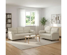 Sofa Sofos komplektas 2 vnt. Kreminė Aksomas