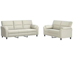 Sofa Sofos komplektas 2 vnt. Kreminė Aksomas
