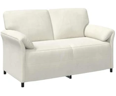 Sofa Sofos komplektas 2 vnt. Kreminė Aksomas
