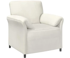 Sofa Sofos komplektas 2 vnt. Kreminė Aksomas