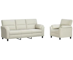 Sofa Sofos komplektas 2 vnt. Kreminė Aksomas
