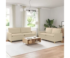Sofa Sofos komplektas 2 vnt. Kreminė Audinys