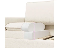 Sofa Sofos komplektas 2 vnt. Kreminė Audinys