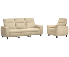 Sofa Sofos komplektas 2 vnt. Kreminė Audinys
