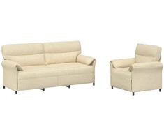Sofa Sofos komplektas 2 vnt. Kreminė Audinys
