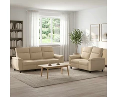 Sofa Sofos komplektas 2 vnt. Kreminė Audinys
