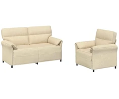 Sofa Sofos komplektas 2 vnt. Kreminė Audinys