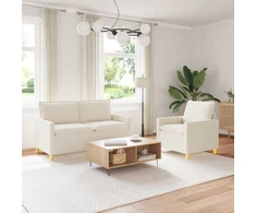 Sofa Sofos komplektas 2 vnt. Kreminė Audinys