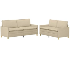 Sofa Sofos komplektas 2 vnt. Kreminė Audinys