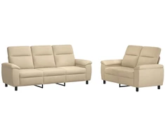Sofa Sofos komplektas 2 vnt. Kreminė Audinys