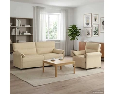 Sofa Sofos komplektas 2 vnt. Kreminė Audinys