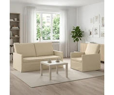 Sofa Sofos komplektas 2 vnt. Kreminė Audinys