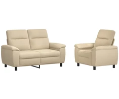 Sofa Sofos komplektas 2 vnt. Kreminė Audinys