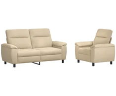 Sofa Sofos komplektas 2 vnt. Kreminė Audinys