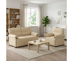 Sofa Sofos komplektas 2 vnt. Kreminė Audinys