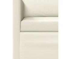 Sofa Sofos komplektas 2 vnt. Kreminė Kordūrinis audinys